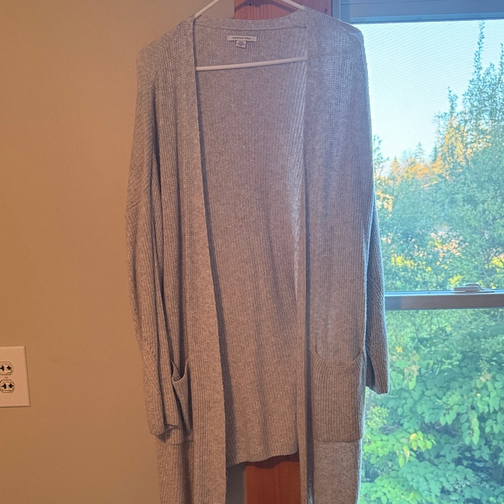 American Eagle Gray Women's Sweater Cardigan